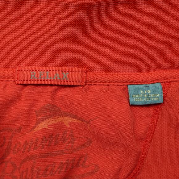 Tommy Bahama Relax Men's 1/4 Zip Pull Over Long Sleeve Orange Sz L - Picture 6 of 8